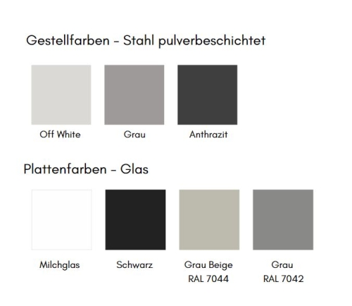 Couchtisch Toluca 80x80cm (nicht brennbar - A1)